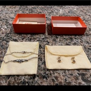 James Avery Heart & Flower Bracelet & Earrings